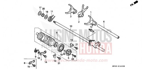 BARILLET DE SELECTION CBR600FN de 1992